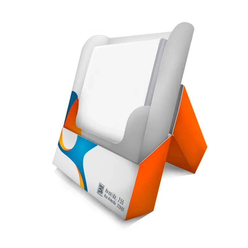 Caixa Porta Mini Panfleto · Com Folhas Brancas · Supremo 255g personalizado com a sua marca