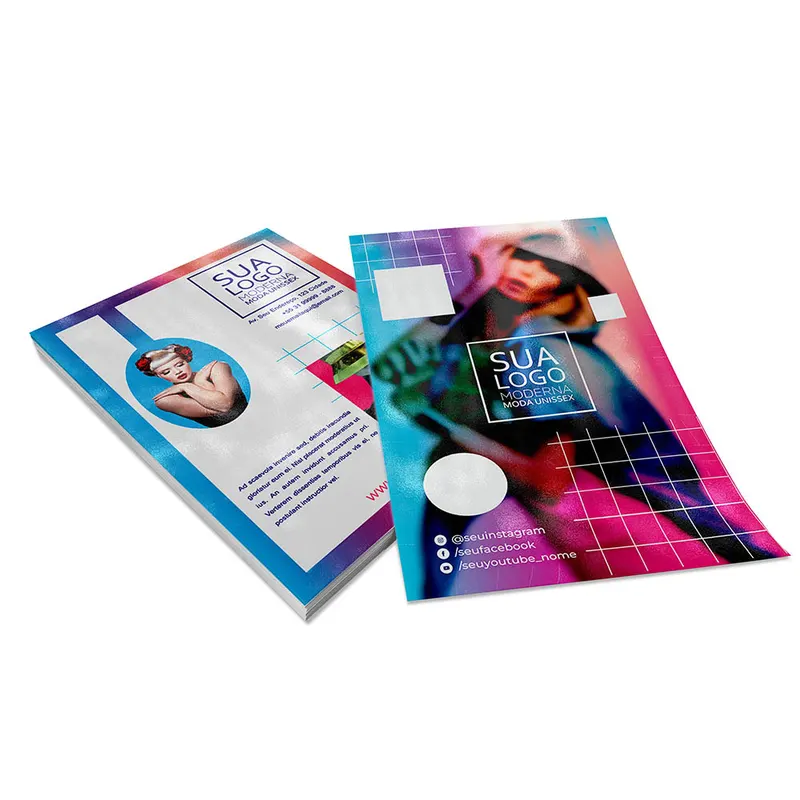 Panfletos, Flyers e Folhetos · Couchê 150g personalizado com a sua marca