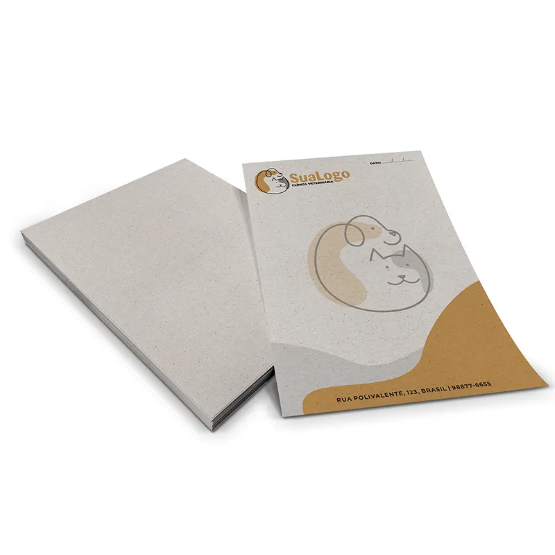 Papel Timbrado · Reciclato 90g personalizado com a sua marca