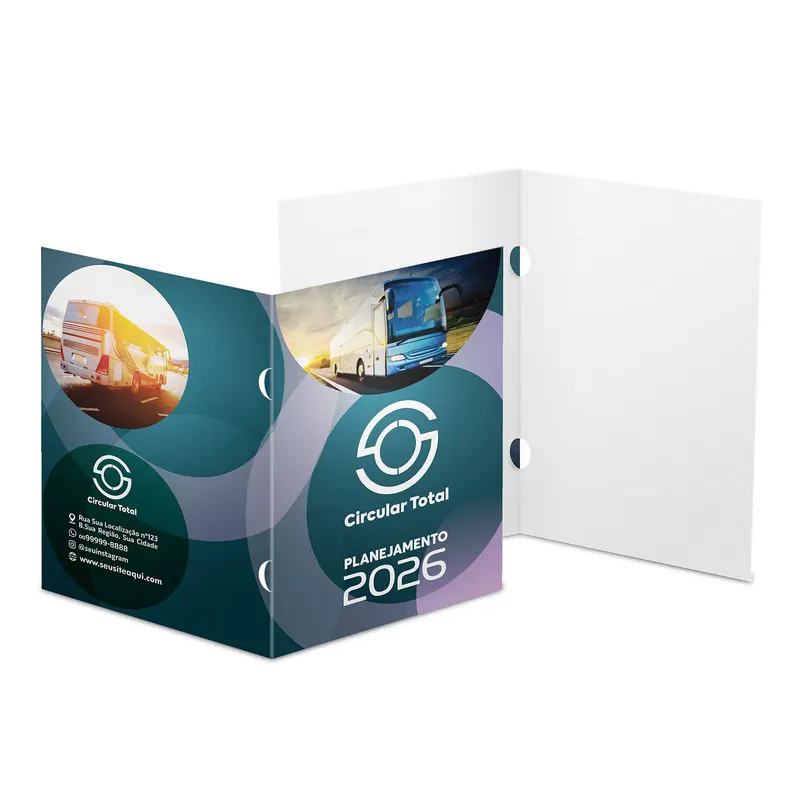 Pastas · Couchê 300g · Orelha · Lam Fosca Frente personalizado com a sua marca