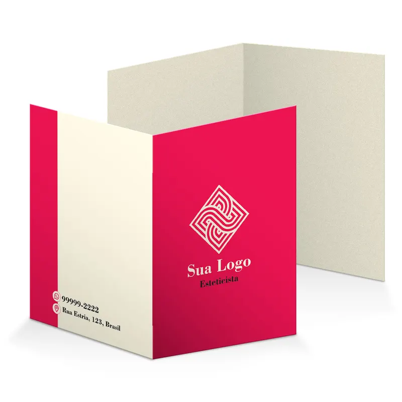 Pastas · Supremo 305g · Vinco · Lam Fosca Frente personalizado com a sua marca