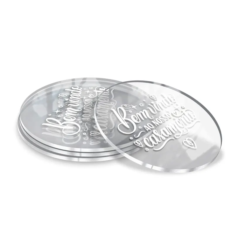 Porta Copos · Acrílico 2mm · Impressão Laser · Acrílico personalizado com a sua marca