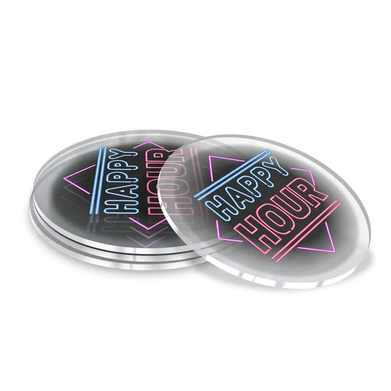 Porta Copos · Acrílico 2mm · Impressão Uv · Acrílico personalizado com a sua marca