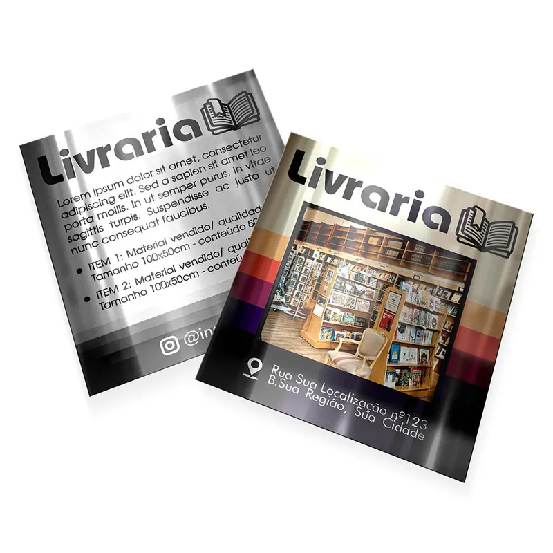 Postais · Couchê 250g · Lam Brilho Frente e Verso personalizado com a sua marca