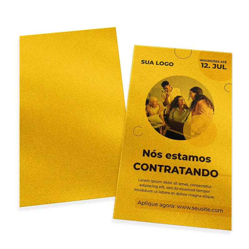 Postais · Papéis Especiais · Gold Master 300g personalizado com a sua marca