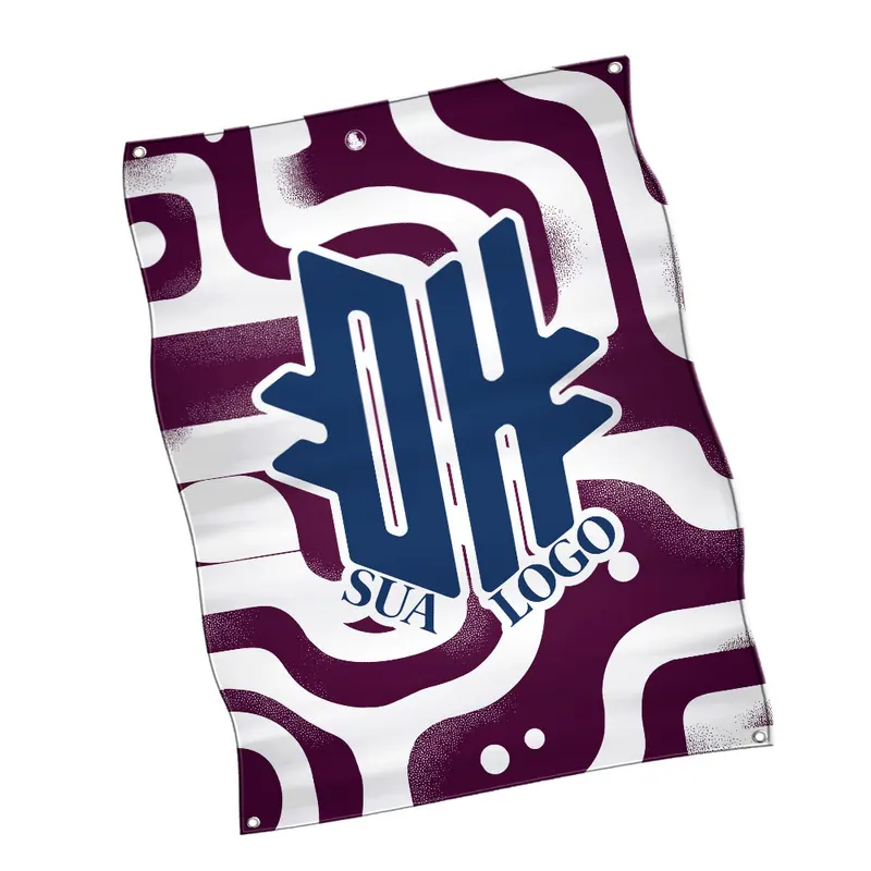 Produtos para Festa · Painel · Tecido Oxford · Bandeira · com Costura Linha Branca Overlock com Ilhós personalizado com a sua marca