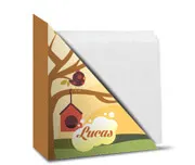 Produtos para Festa · Porta Guardanapos · Couchê 250g personalizado com a sua marca