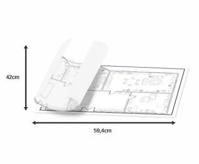 Projeto Arquitetônico · Apergaminhado 75g · Formato A2 personalizado com a sua marca