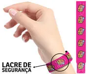 Pulseiras de Identificação · Material Sintético personalizado com a sua marca