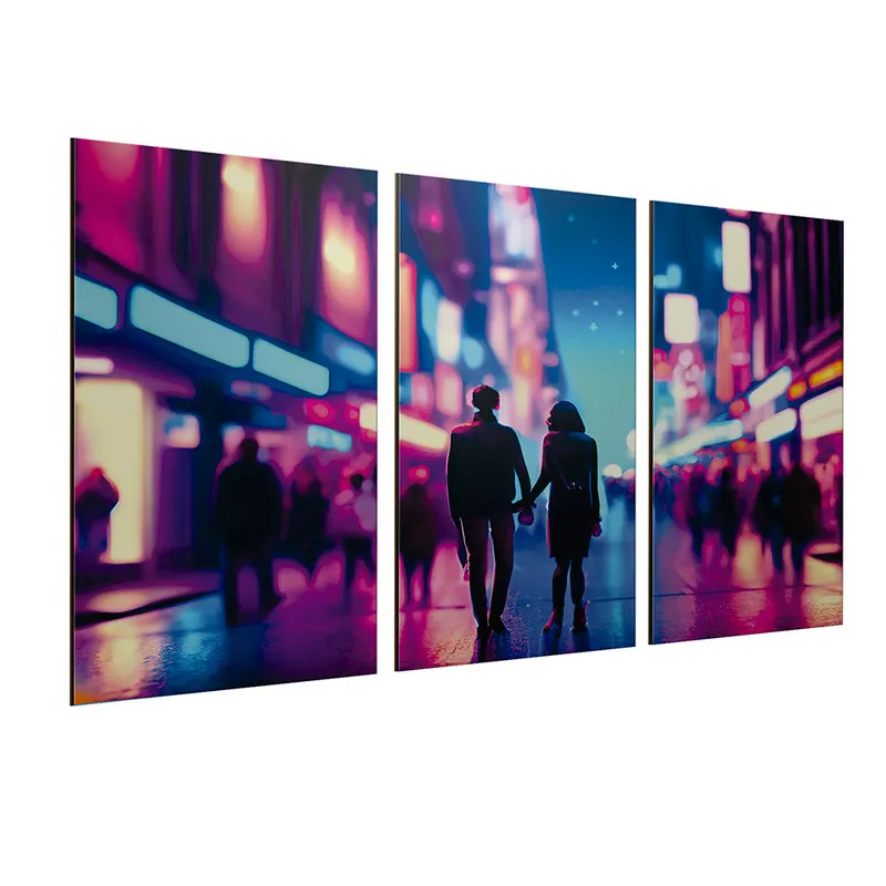 Quadros Decorativos · Madeira Face Branca 3mm · Impressão Uv · Mosaico 660x300mm personalizado com a sua marca