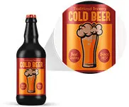 Rótulos · Cerveja · Retangular 105x110mm personalizado com a sua marca