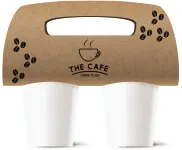 Suporte de Copos · Kraft 250g · Com 02 Und personalizado com a sua marca