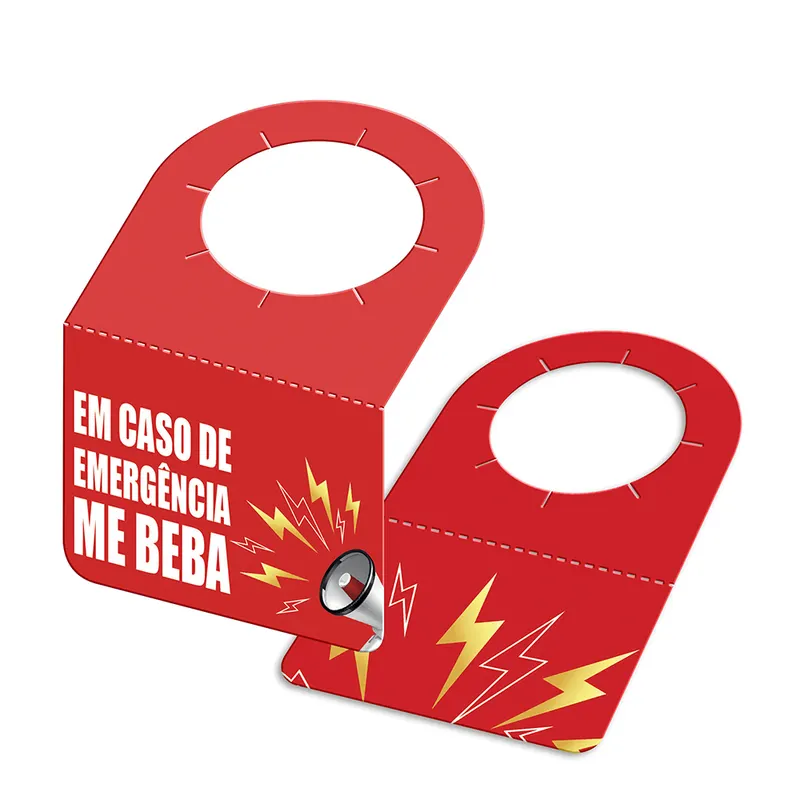 Tags para Garrafa · Couchê 300g · Lam Fosca Frente e Verso personalizado com a sua marca