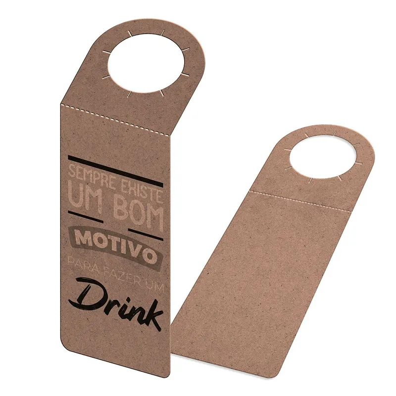 Tags para Garrafa · Kraft 250g personalizado com a sua marca