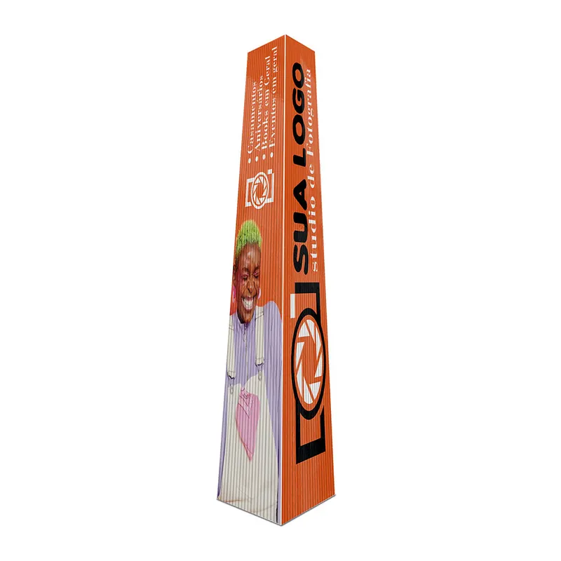 Tótens de Polionda · Polionda 3mm · Totem Pirâmide de Polionda personalizado com a sua marca
