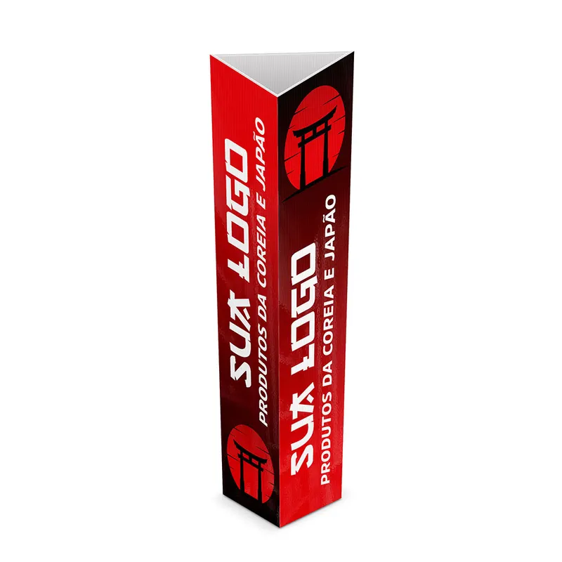 Tótens de Polionda · Polionda 3mm · Totem Triangular de Polionda personalizado com a sua marca
