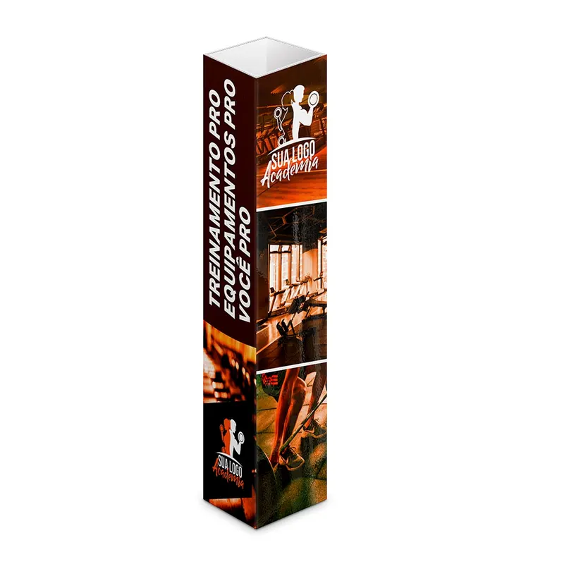 Tótens de Polionda · Polionda 4mm · Totem Quadrado de Polionda personalizado com a sua marca