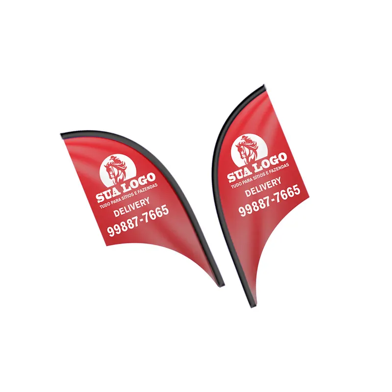 Wind Banner · Bandeira Avulsa · Tecido Oxford · P · Modelo Vela personalizado com a sua marca