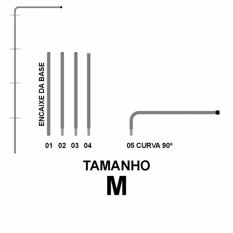 Wind Banner · Peças · Hastes · Retangular · M personalizado com a sua marca