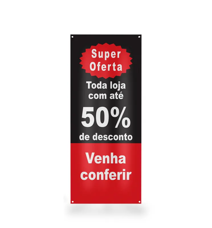 X Banner Ou Indoor · Bandeira Avulsa · Lona Front Light personalizado com a sua marca